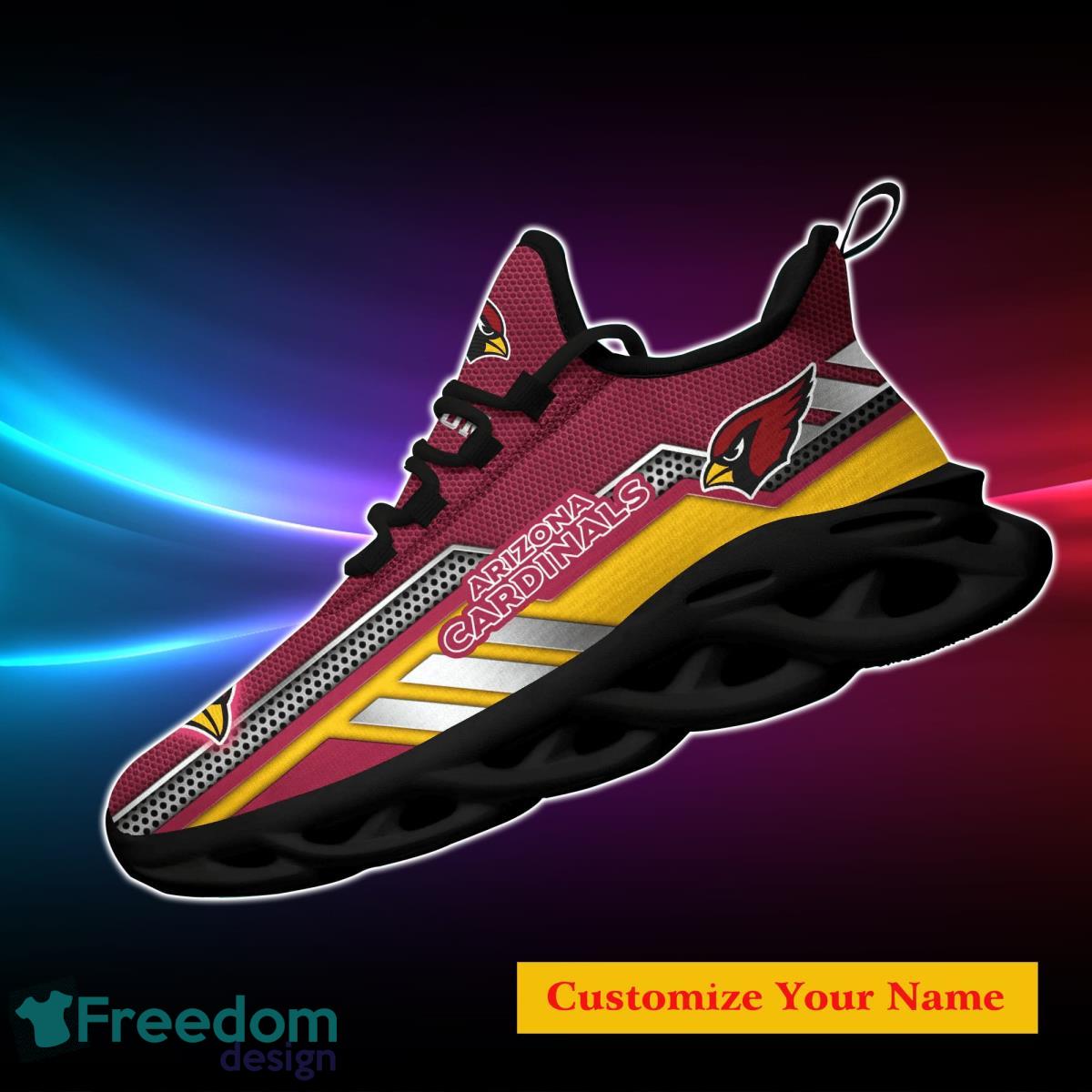 Arizona Cardinals Custom Name Sneakers Max Soul Shoes Sport Shoes For Men  And Women - Freedomdesign