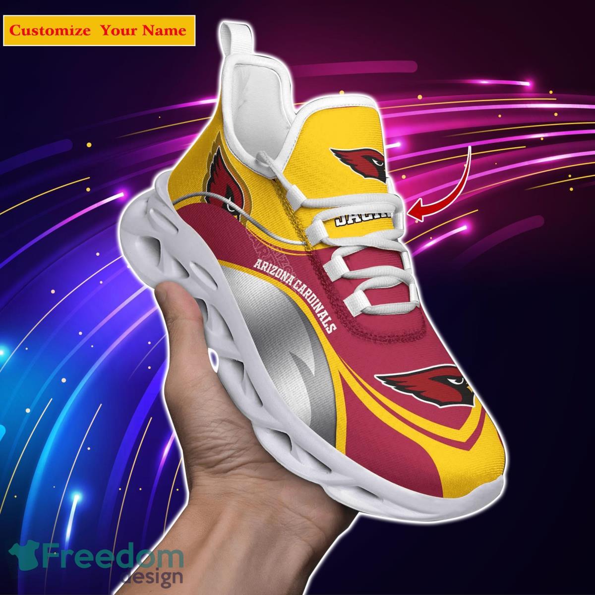 Arizona Cardinals NFL Custom Name Max Soul Shoes Unique Gift For Men Women Fans Product Photo 1