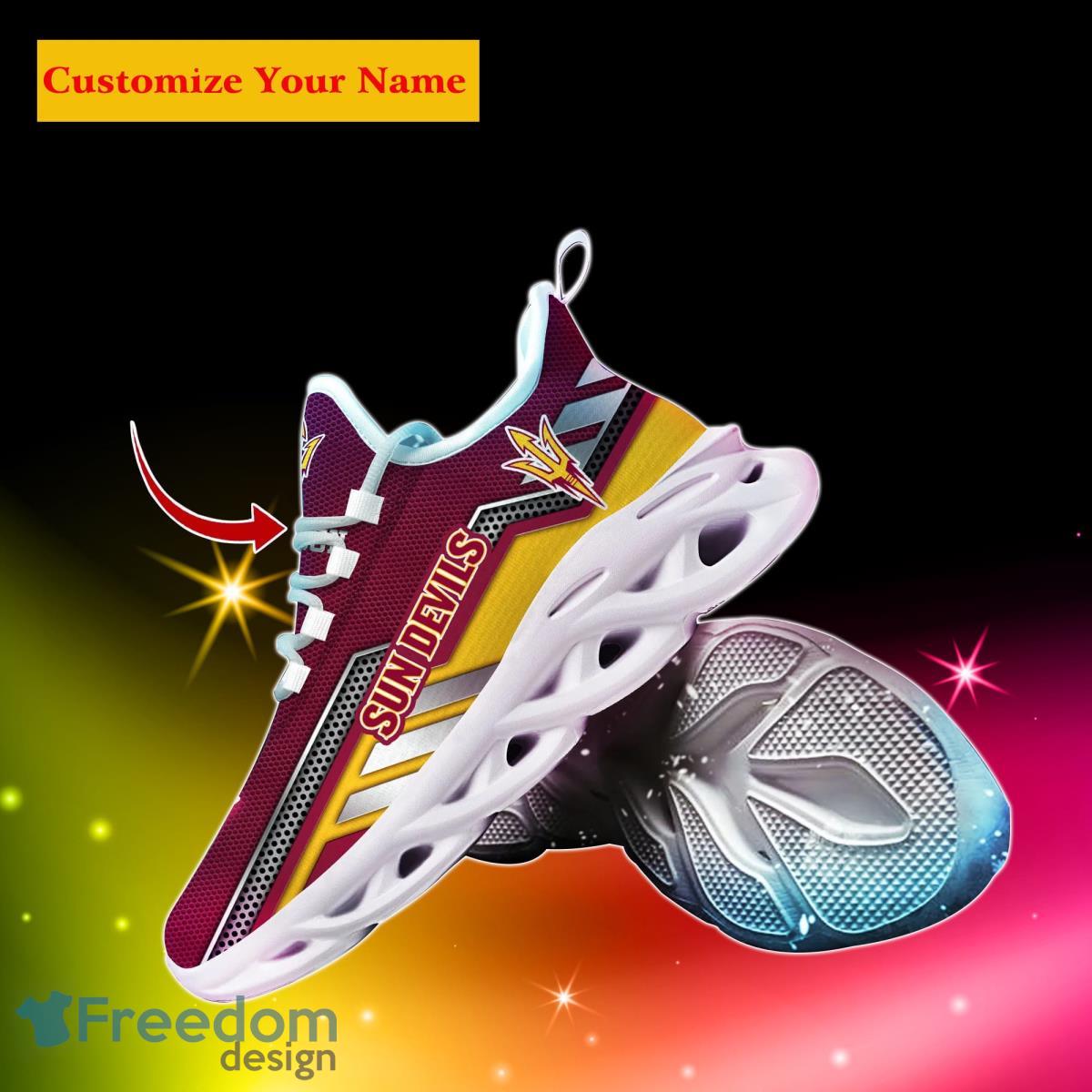 Arizona State Sun Devils NCAA2 Custom Name Max Soul Shoes Bet Gift For Men Women Fans Product Photo 2