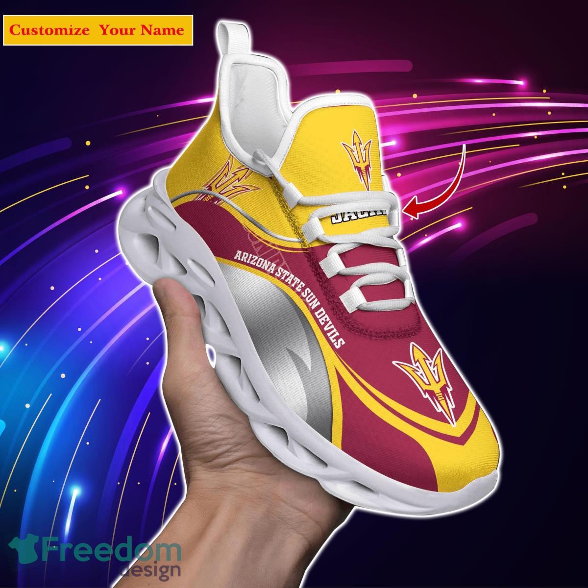 Arizona State Sun Devils NCAA2 Custom Name Max Soul Shoes Unique Gift For Men Women Fans Product Photo 1