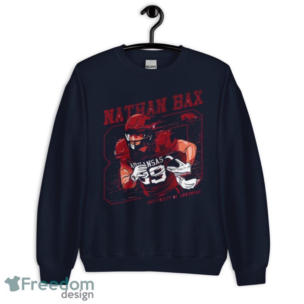 Arkansas Razorbacks Nathan Bax 2023 NCAA Football shirt Product Photo 2