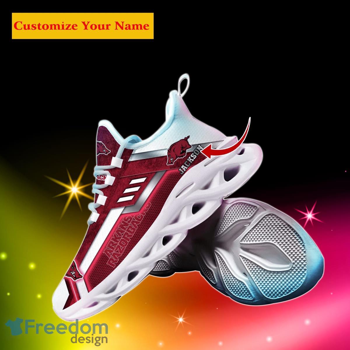 Arkansas Razorbacks NCAA2 Custom Name Max Soul Shoes Impressive Gift For Men Women Fans Product Photo 2