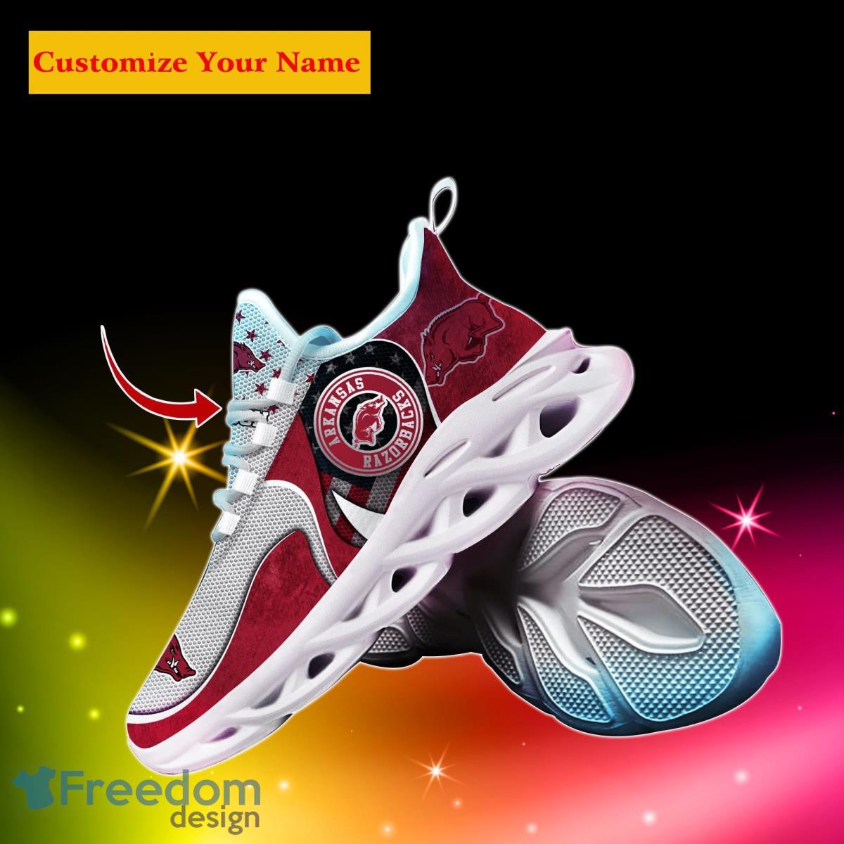 Arkansas Razorbacks NCAA2 Custom Name Max Soul Shoes Special Gift For Men Women Fans Product Photo 2