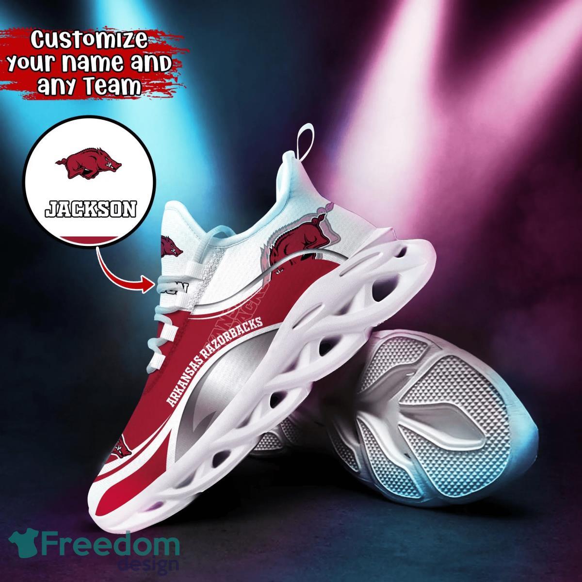 Arkansas Razorbacks NCAA2 Custom Name Max Soul Shoes Unique Gift For Men Women Fans Product Photo 2