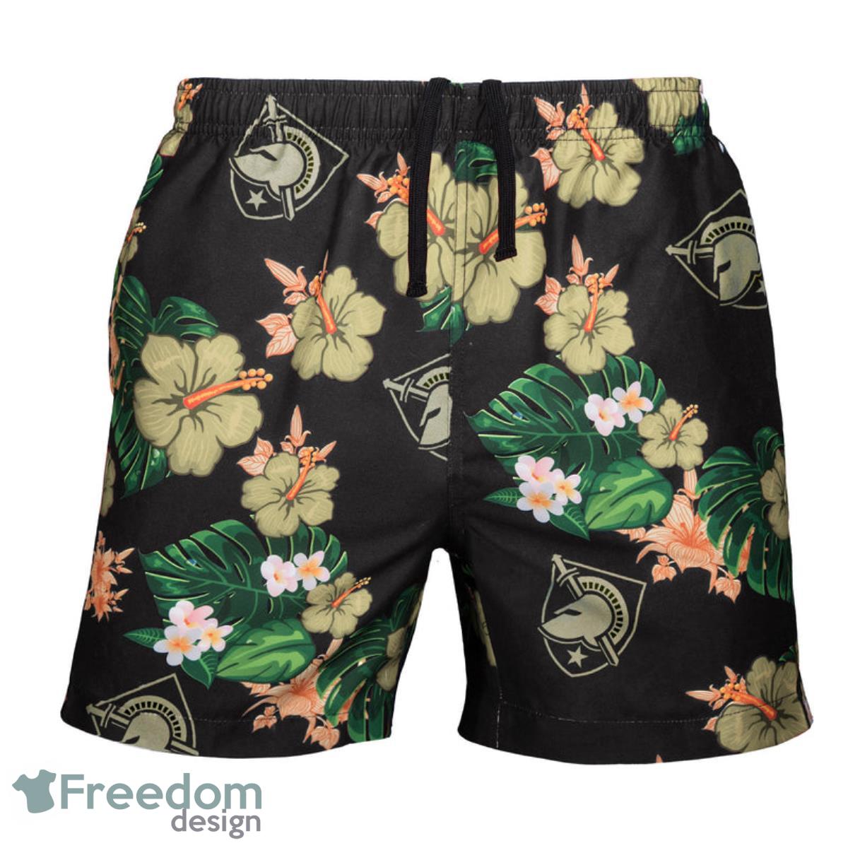 Army Black Knights NCAA Floral Hawaiian Shorts For Summer Beach Product Photo 1