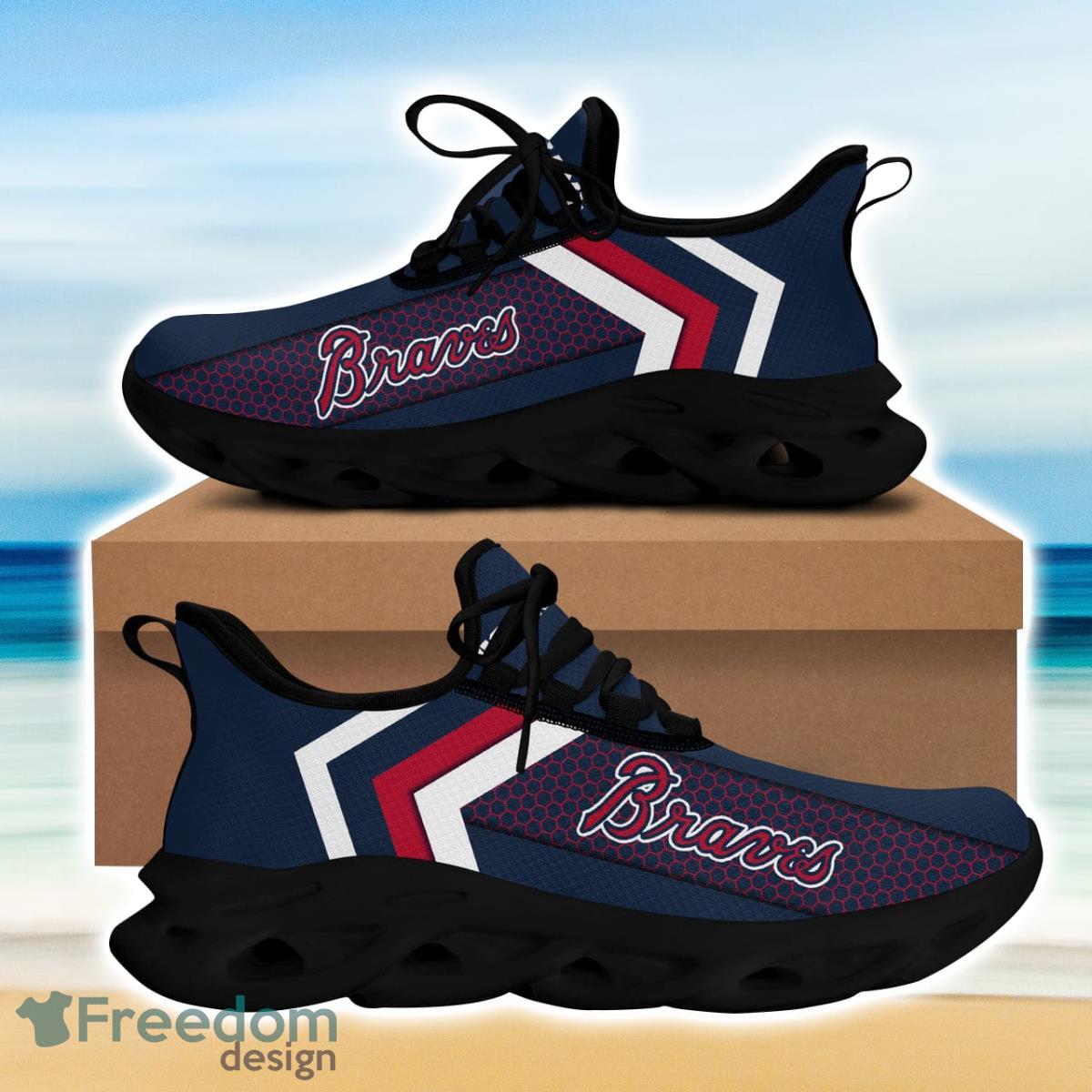 Atlanta Baseball Braves Max Soul Sneakers Running Sport Shoes For Men Women Custom Name Product Photo 1