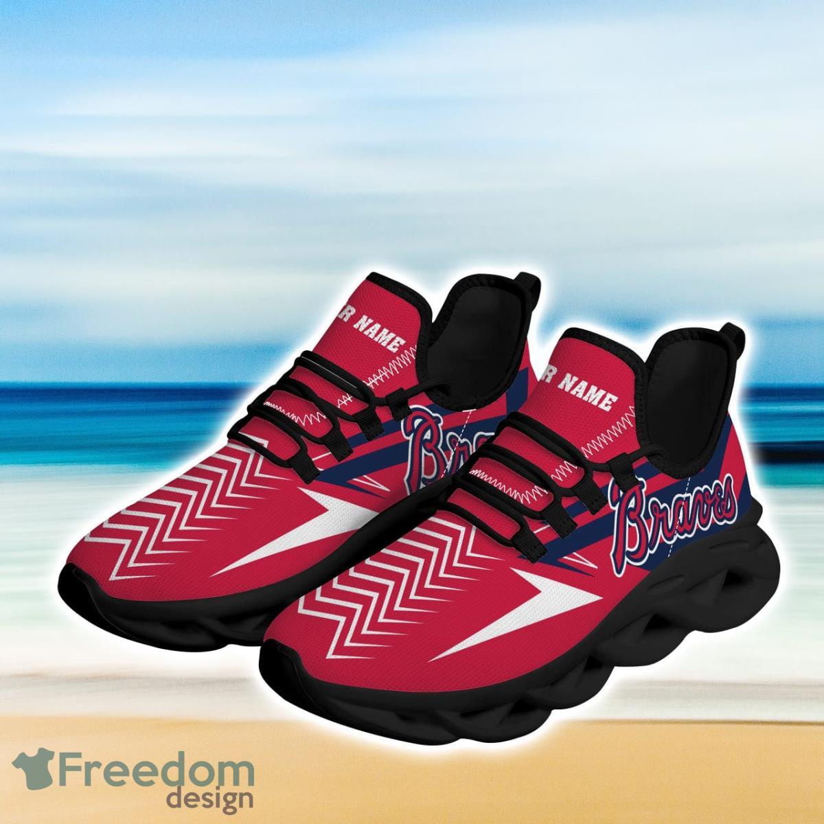 Atlanta Braves Baseball Max Soul Sneakers Running Sport Shoes For Men Women Custom Name Product Photo 2