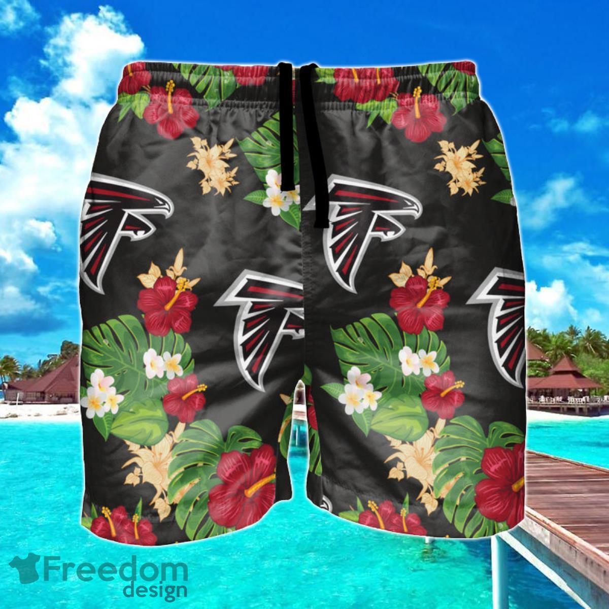 Atlanta Falcons NFL Floral Hawaiian Shorts For Summer Beach Product Photo 1