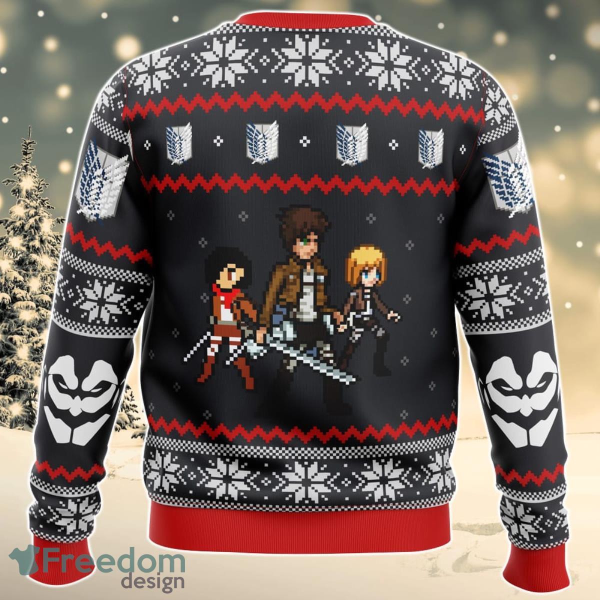 Attack on Titan Colossal Claus Ugly Christmas Sweater For Men And Women Product Photo 2