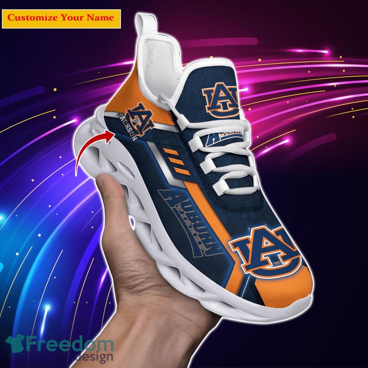 Auburn Tigers NCAA1 Custom Name Max Soul Shoes Impressive Gift For Men Women Fans Product Photo 1