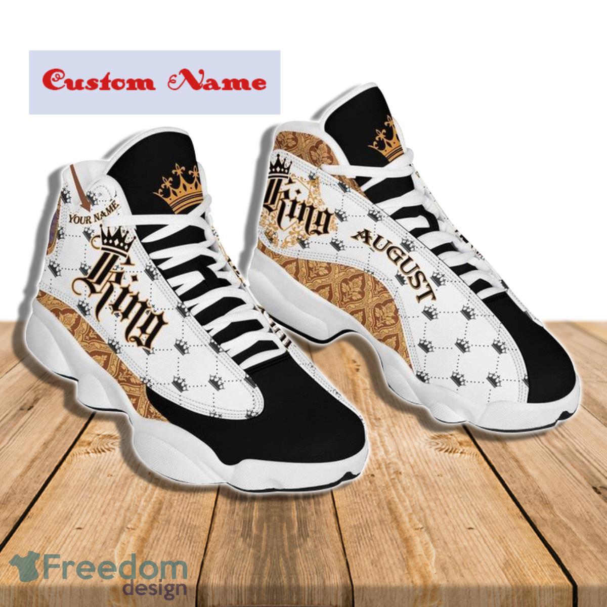 August King Air Jordan 13 Custom Name Sneakers Best Gift For Men And Women Product Photo 2