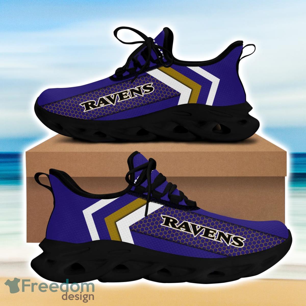 Baltimore Football Ravens Max Soul Sneakers Running Sport Shoes For Men Women Custom Name Product Photo 1