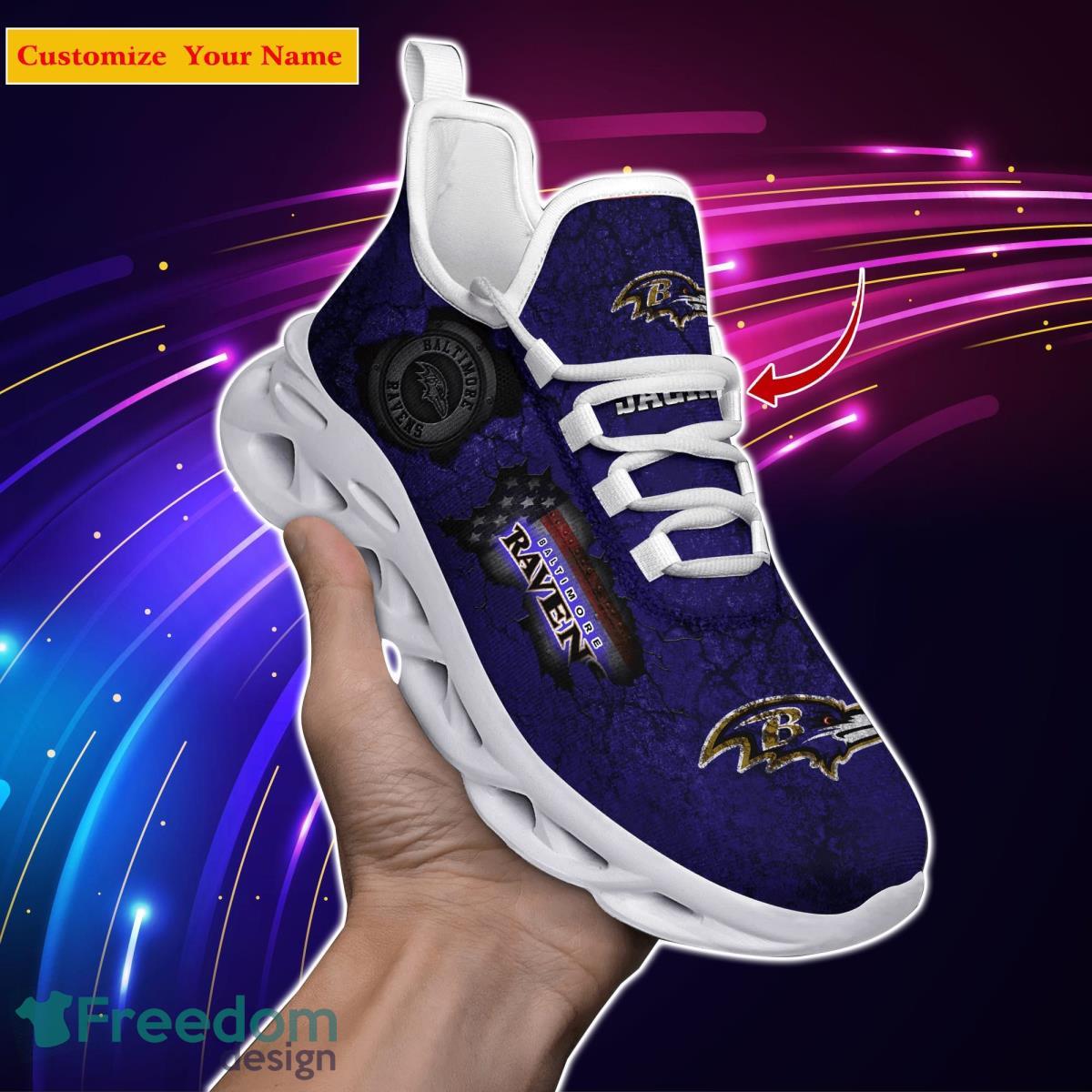 Baltimore Ravens Custom Name Max Soul Sneakers Running Shoes