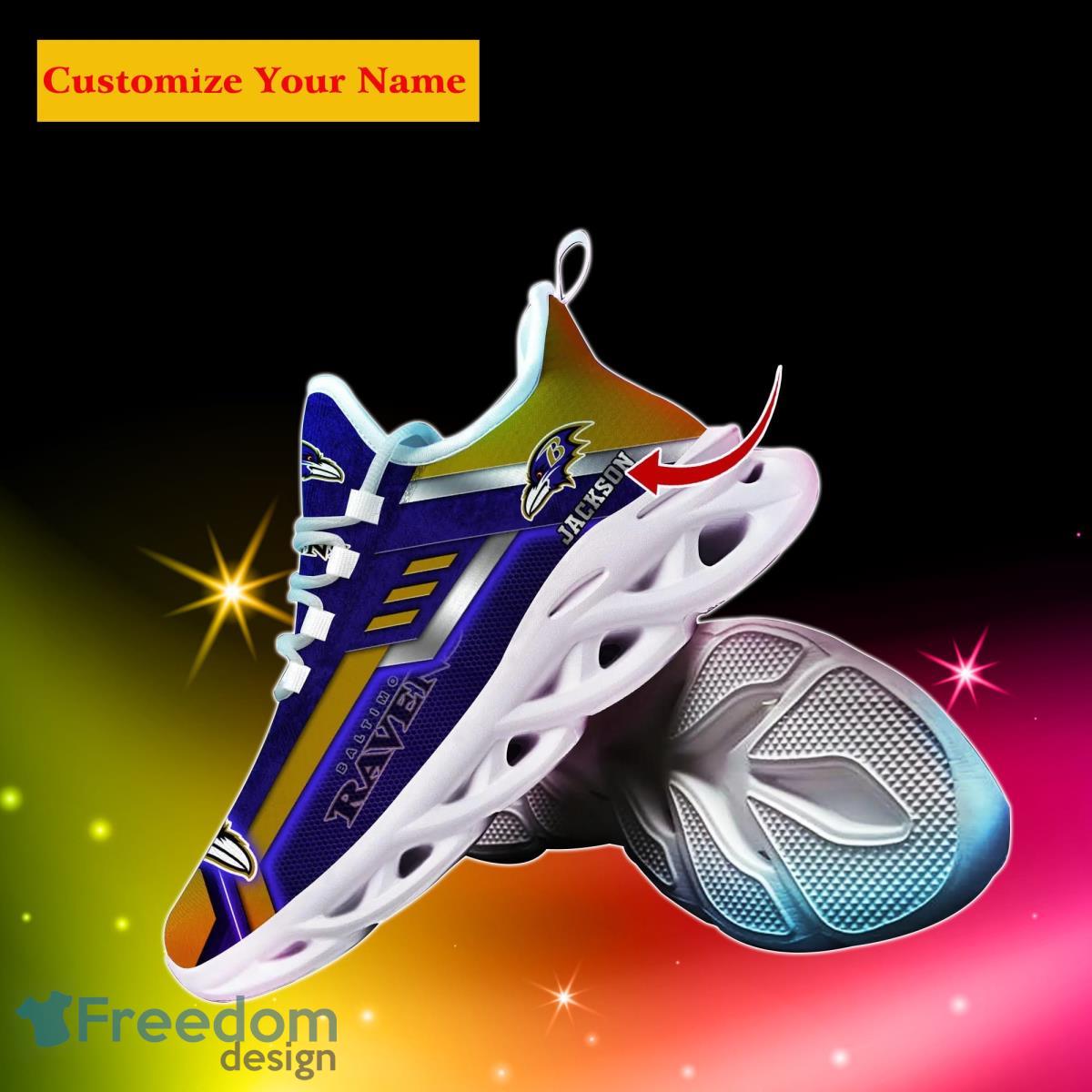 Baltimore Ravens NFL Custom Name Max Soul Shoes Impressive Gift For Men Women Fans Product Photo 2