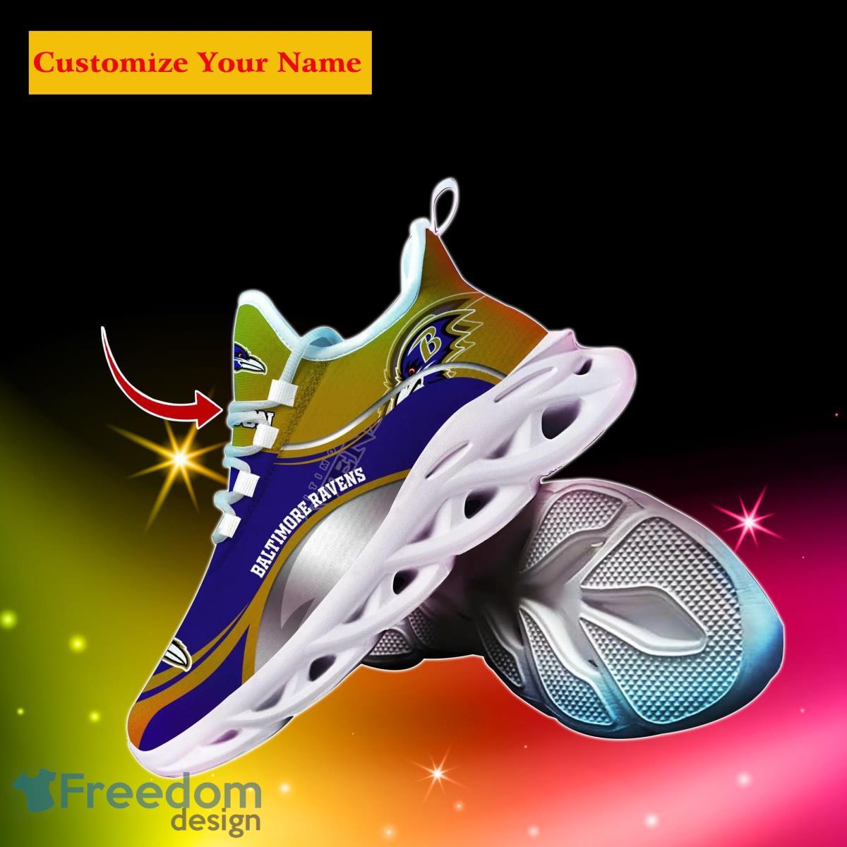 Baltimore Ravens NFL Custom Name Max Soul Shoes Unique Gift For Men Women Fans Product Photo 2