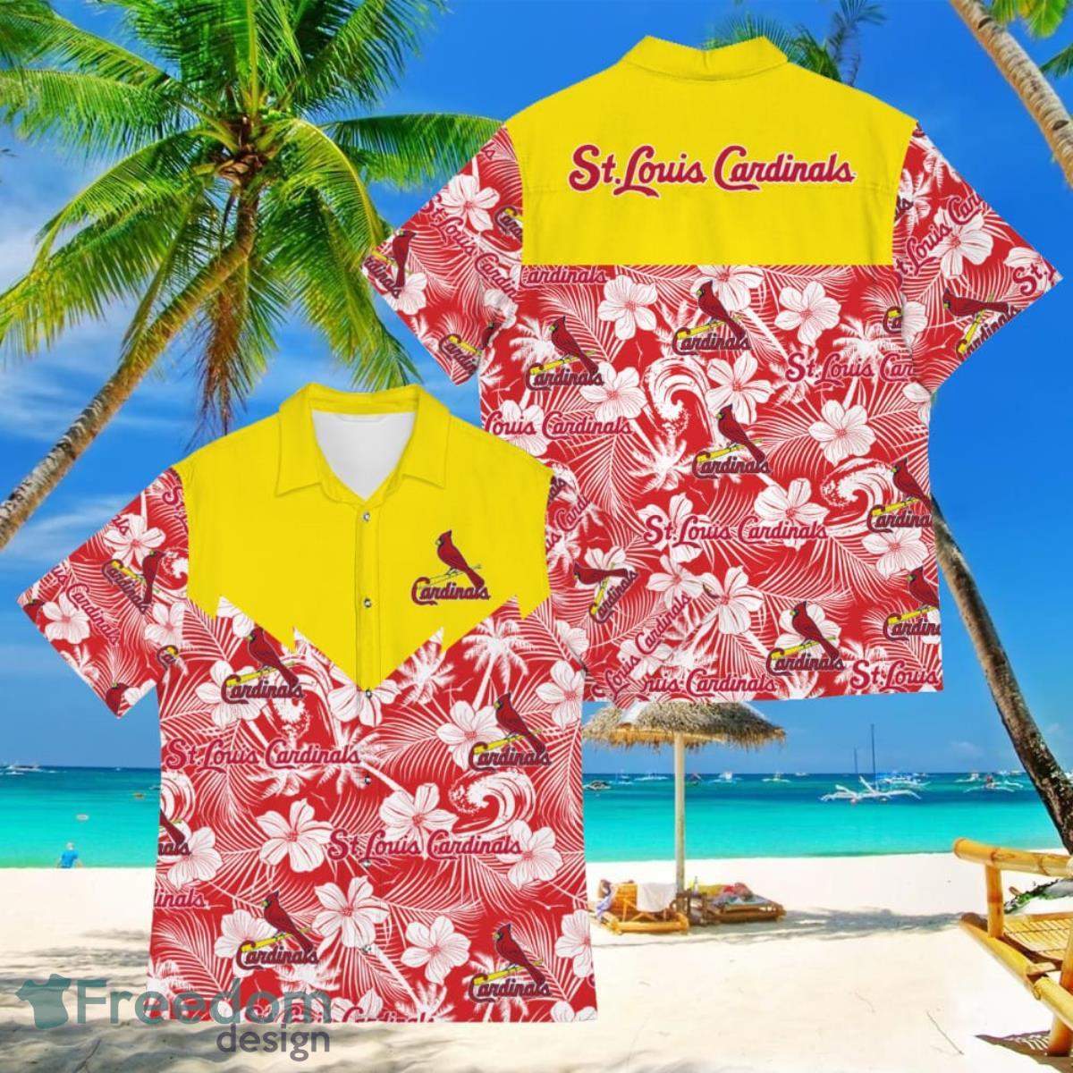 St Louis Cardinals Design 6 Set 3D Hawaiian Shirt And Short Gift