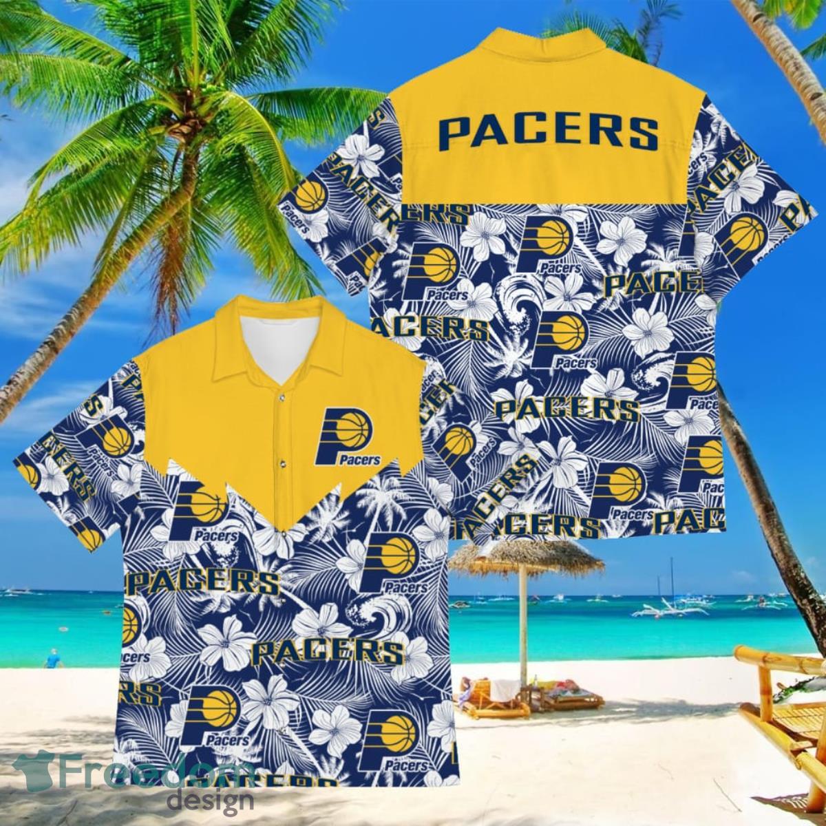 Basketball American Hawaii Shirt Tropical Beach Tree Indiana Pacers Product Photo 1