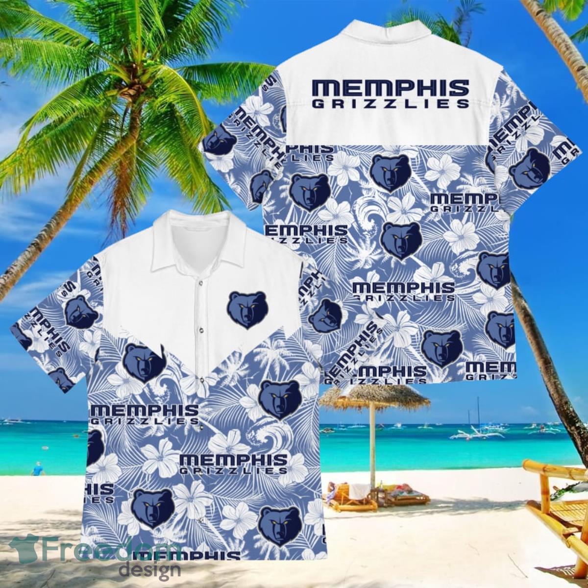 Basketball American Hawaii Shirt Tropical Beach Tree Memphis Grizzlies Product Photo 1