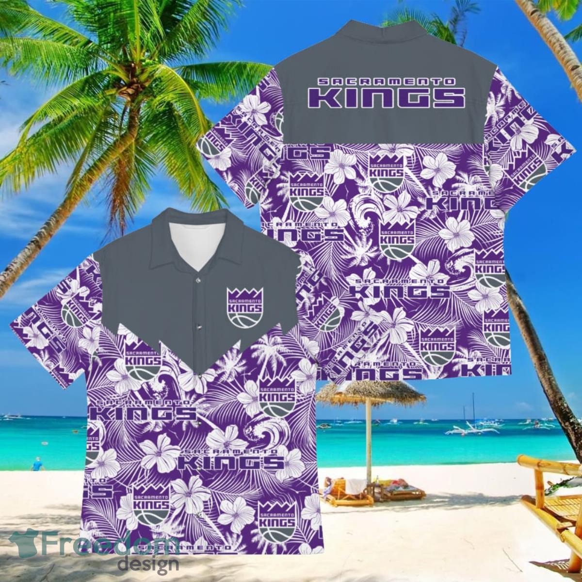 Basketball American Hawaii Shirt Tropical Beach Tree Sacramento Kings Product Photo 1