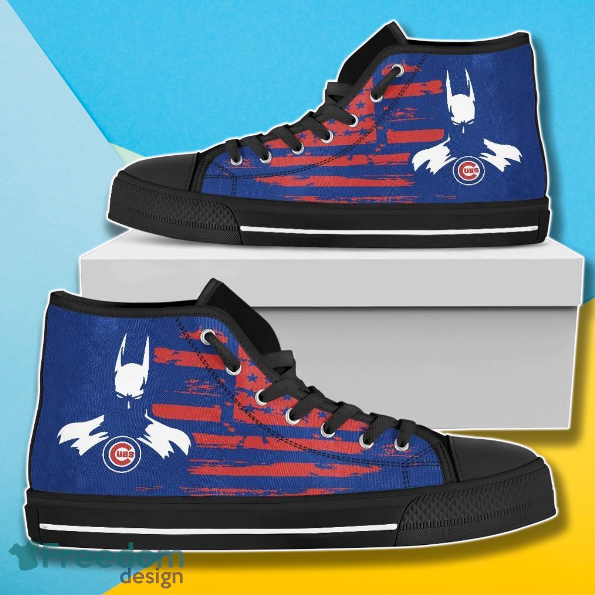 Batman Chicago Cubs MLB Baseball Canvas High Top Shoes For Men Women Fans Product Photo 1