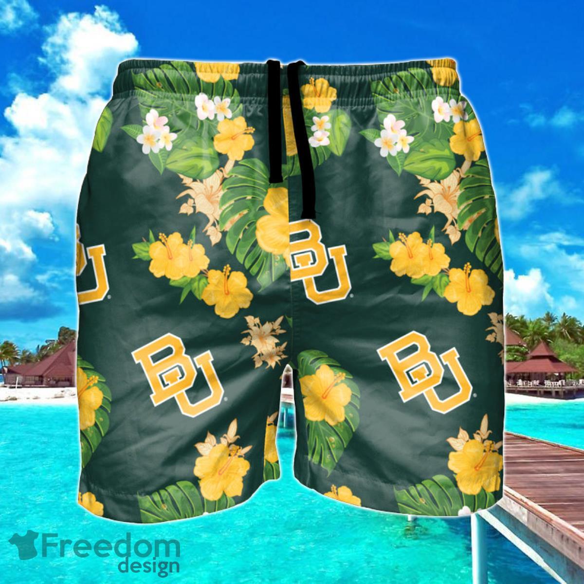 Baylor Bears NCAA Original Floral Hawaiian Shorts For Summer Beach Product Photo 1