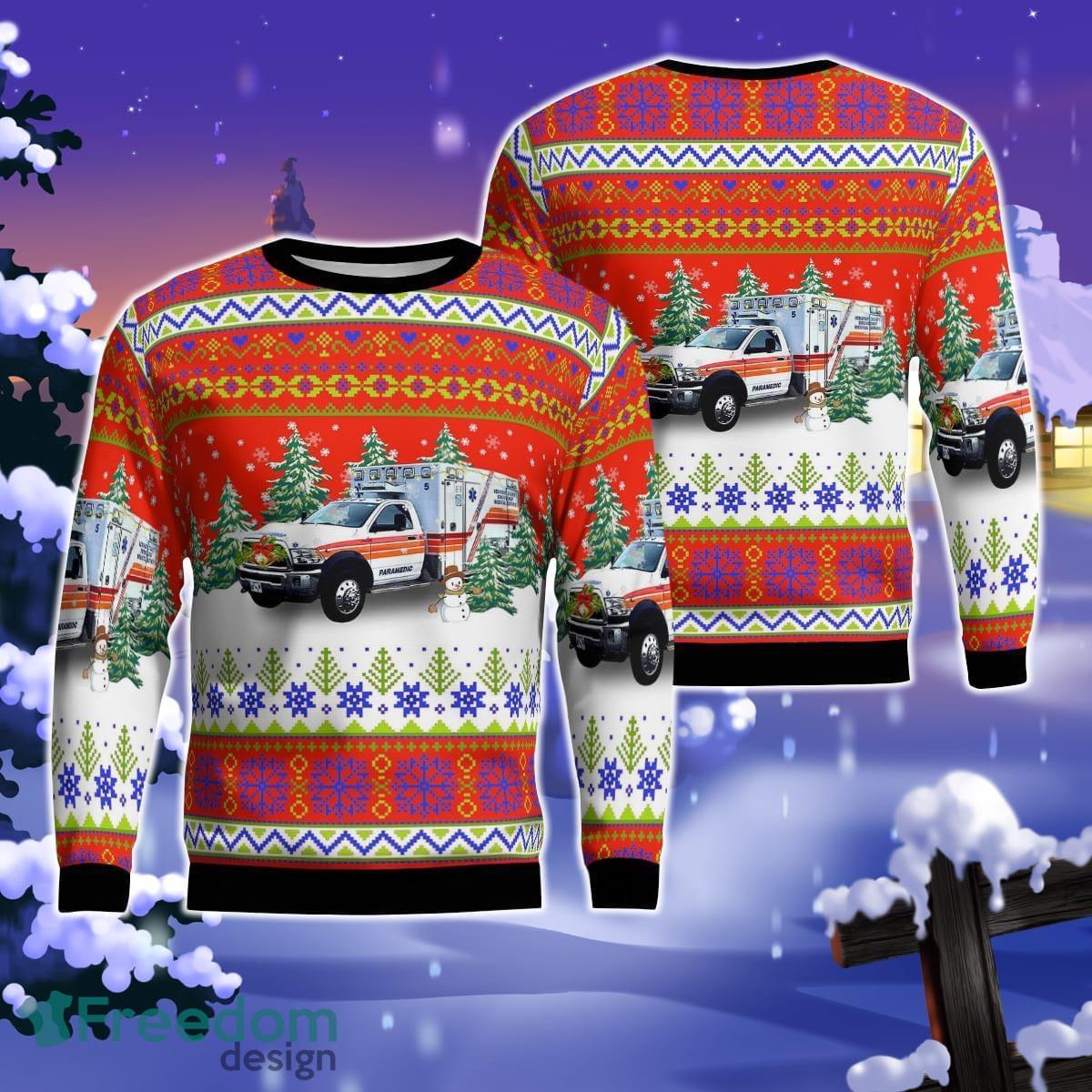 Beaufort, South Carolina, Beaufort County EMS AOP Ugly Sweater Gift For Christmas Product Photo 1