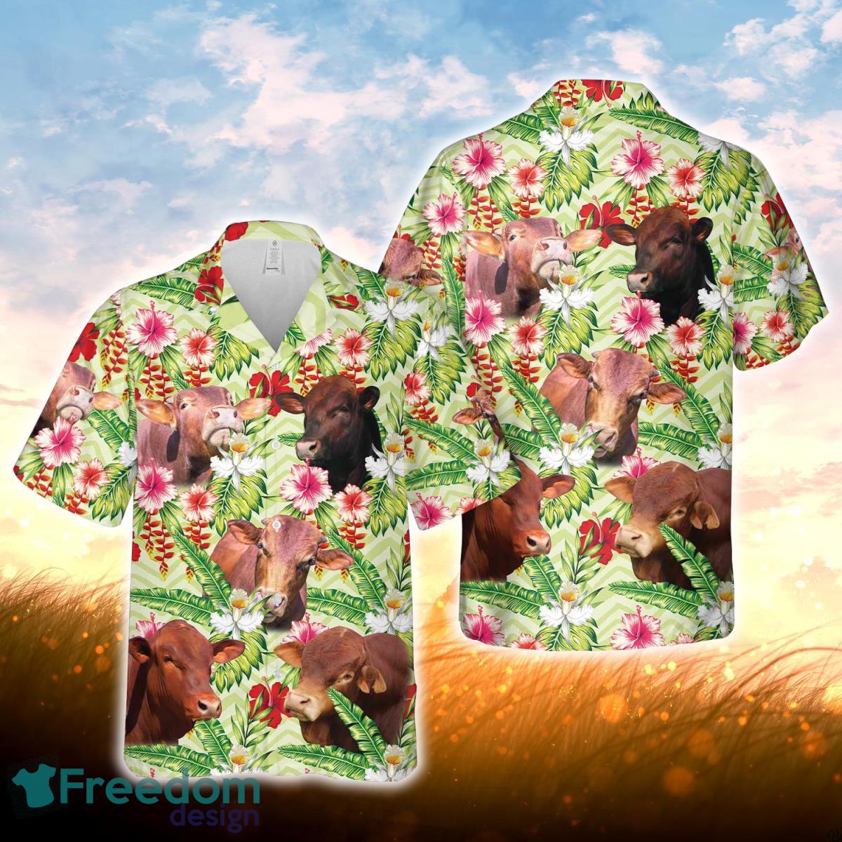 Beefmaster Hibicus Floral 3D Hawaiian Shirt For Men Women Product Photo 1