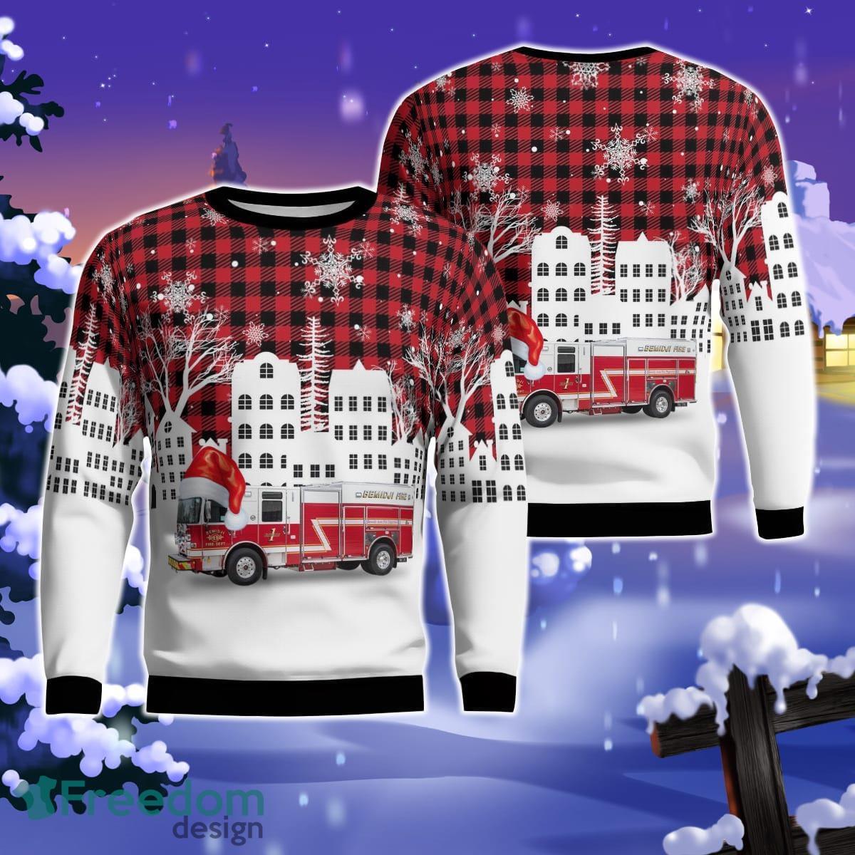 Bemidji, Minnesota, Bemidji Rural Fire Association AOP Ugly Sweater Gift For Christmas Product Photo 1