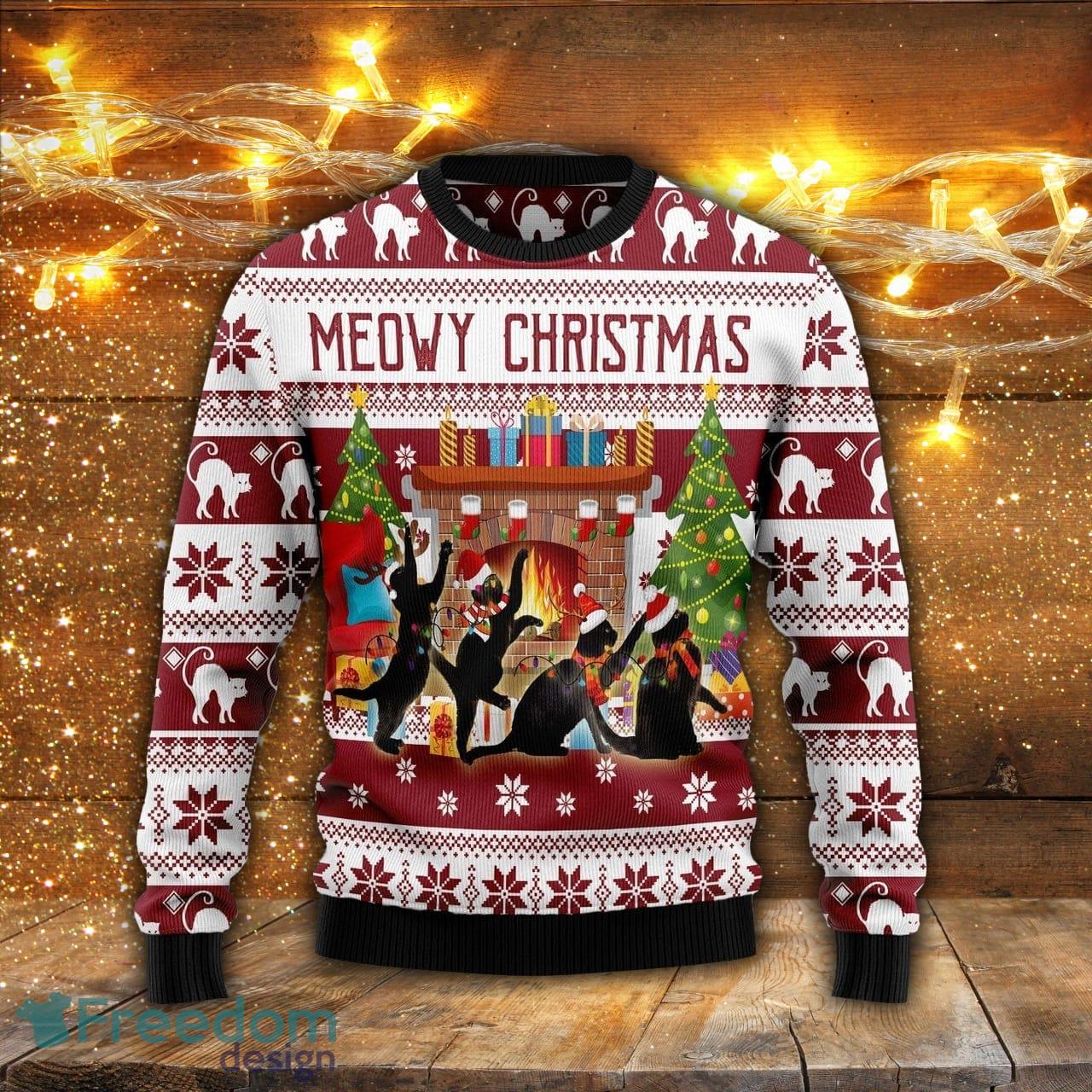 Mens cat christmas on sale sweater