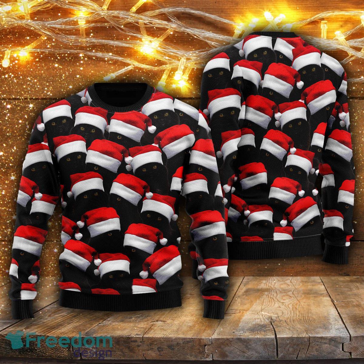 Black Cat Group Ugly Christmas Sweater Men And Women Gift For Christmas -  Freedomdesign