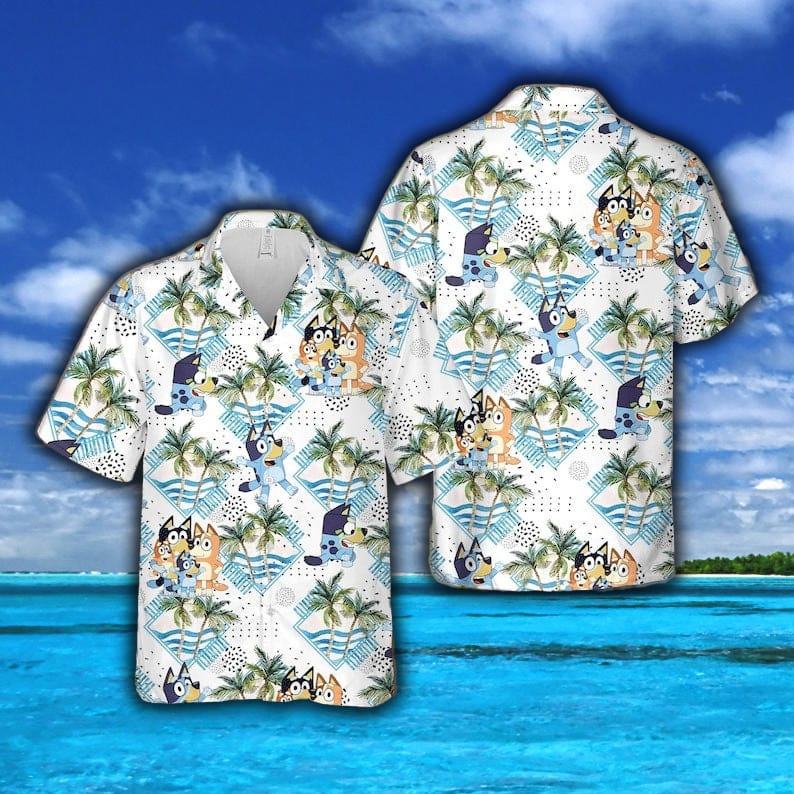 Bluey Birthday Family Hawaiian Shirt