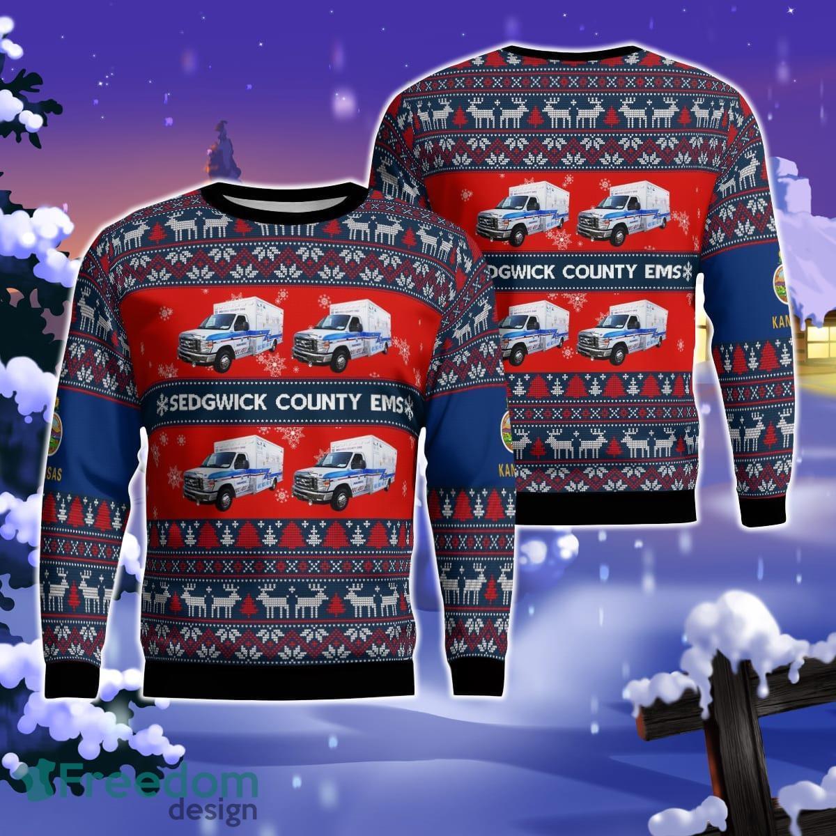 Boise, Idaho, Ada County EMS Christmas Ugly Sweater For Men Women Product Photo 1