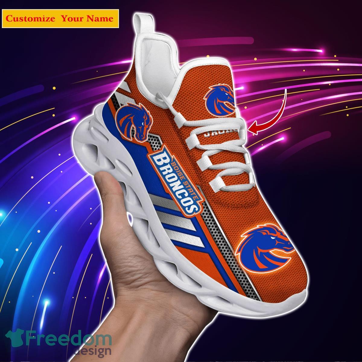 Boise State Broncos NCAA1 Custom Name Max Soul Shoes Bet Gift For Men Women Fans Product Photo 1