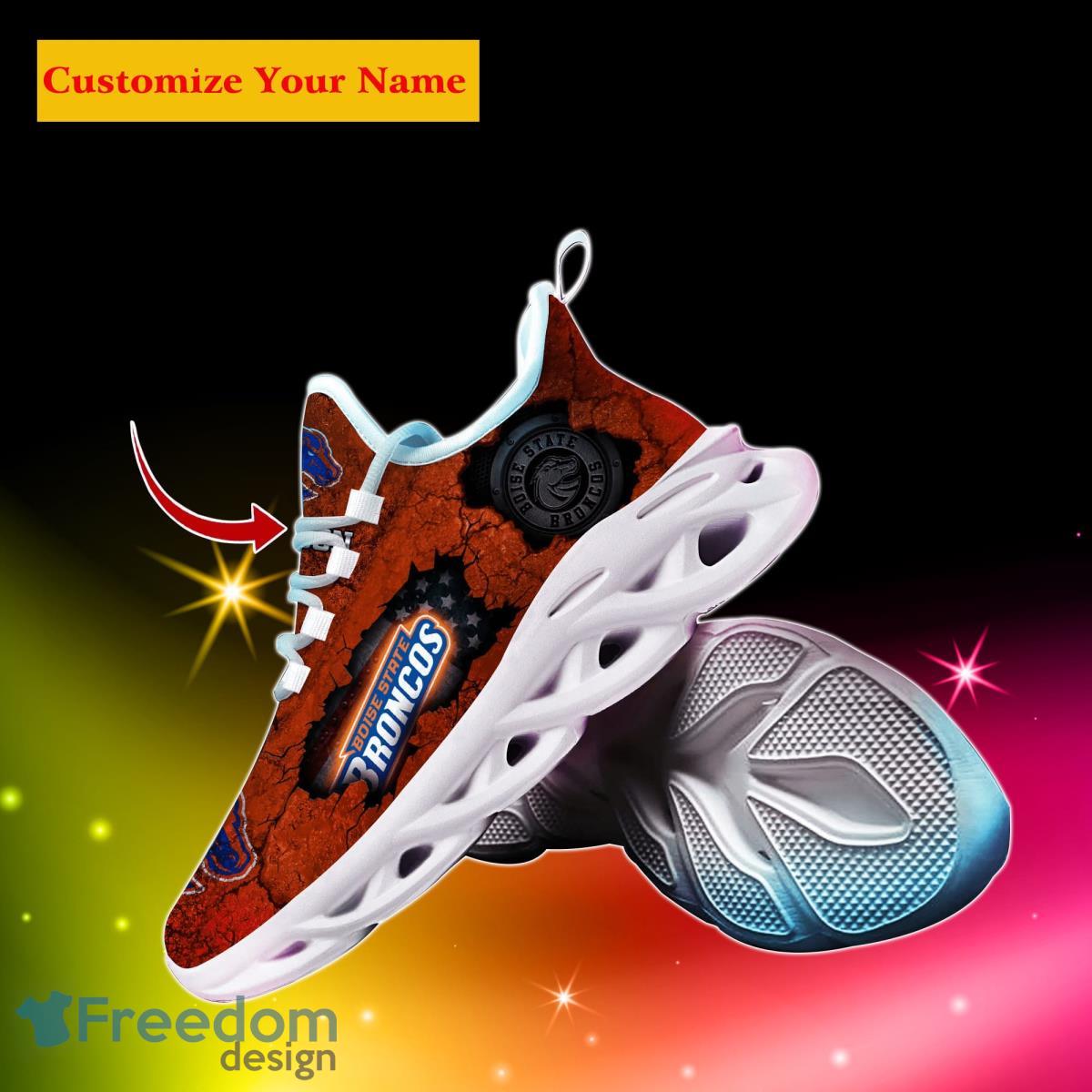 Boise State Broncos NCAA1 Custom Name Max Soul Shoes Great Gift For Men Women Fans Product Photo 2