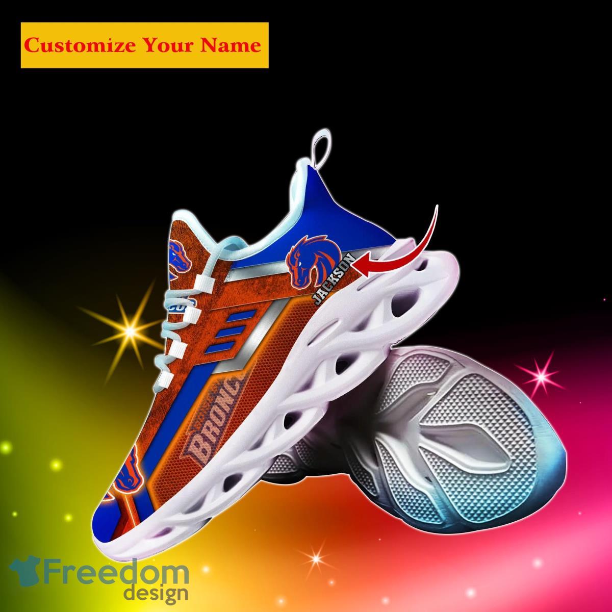 Boise State Broncos NCAA1 Custom Name Max Soul Shoes Impressive Gift For Men Women Fans Product Photo 2