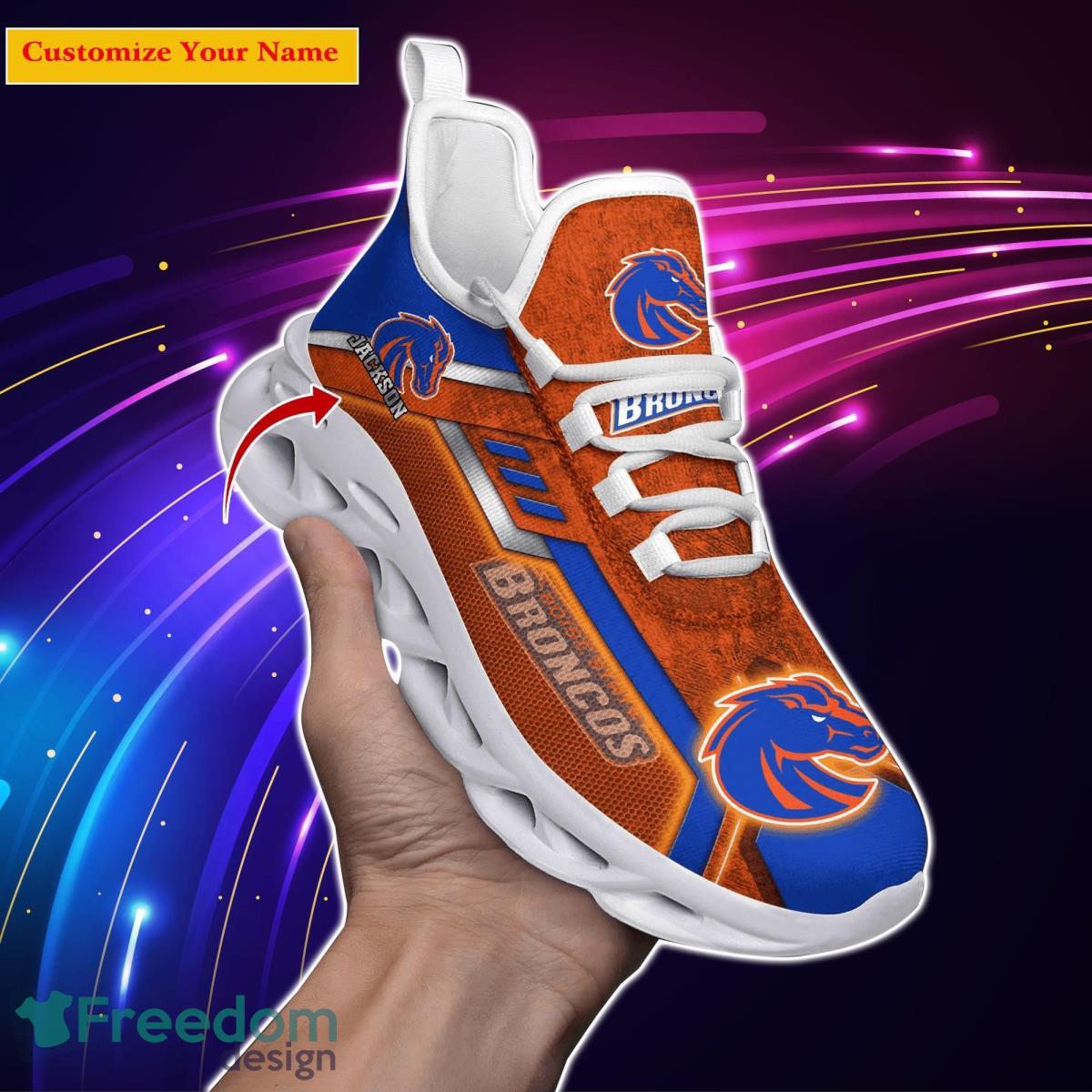 Boise State Broncos NCAA1 Custom Name Max Soul Shoes Impressive Gift For Men Women Fans Product Photo 1