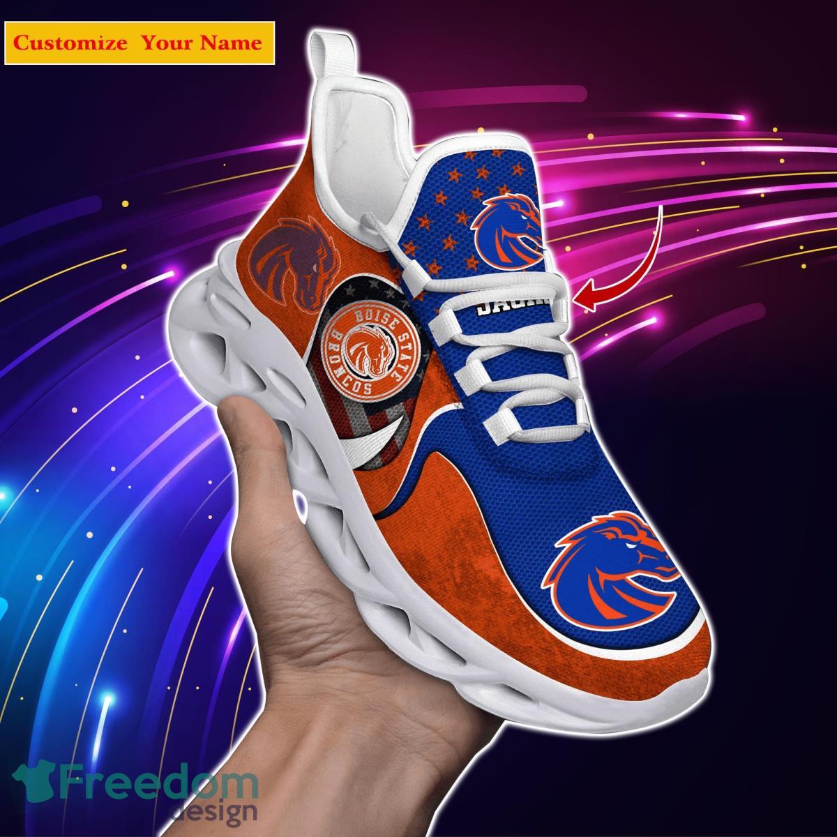 Boise State Broncos NCAA1 Custom Name Max Soul Shoes Special Gift For Men  Women Fans - Freedomdesign