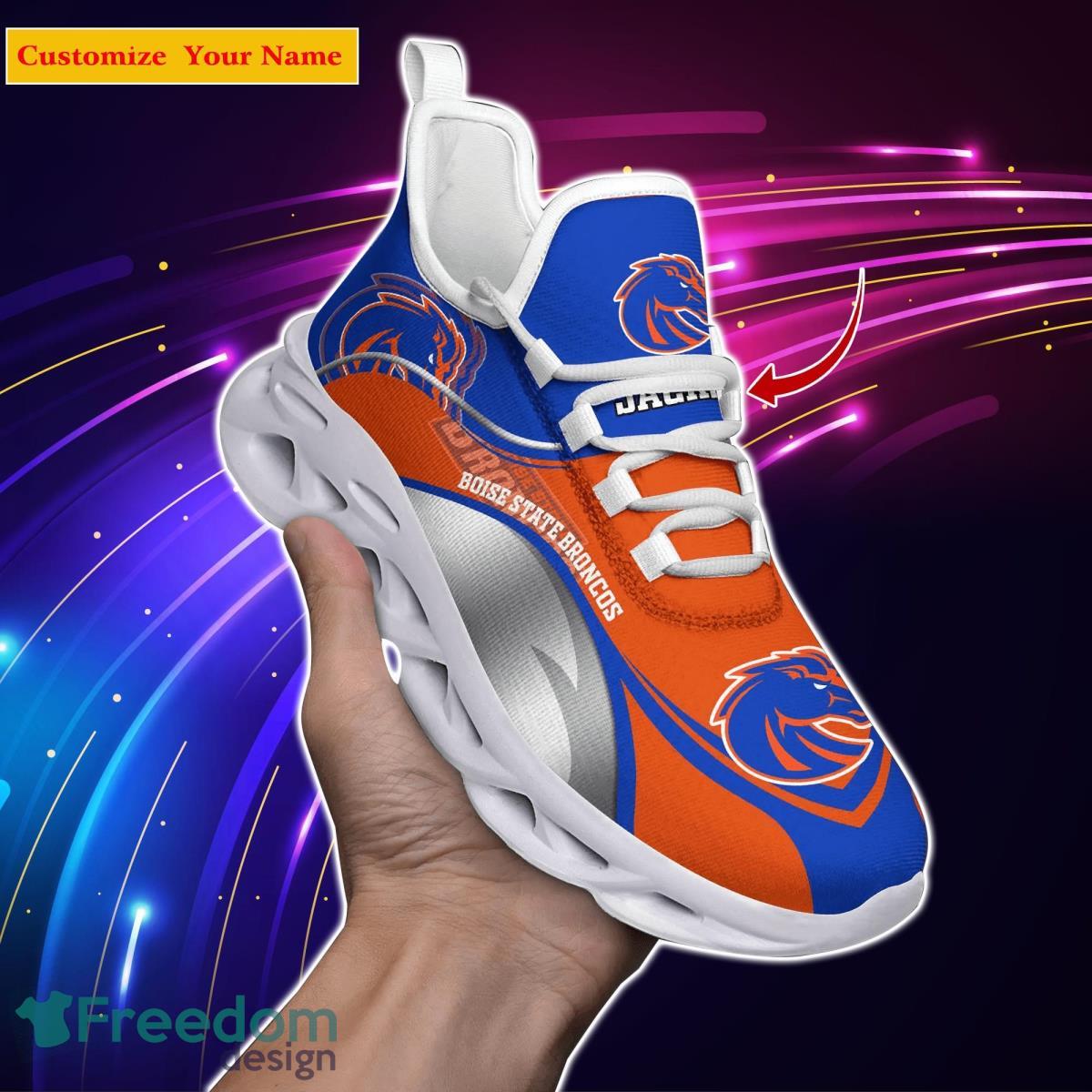 Boise State Broncos NCAA1 Custom Name Max Soul Shoes Unique Gift For Men Women Fans Product Photo 1