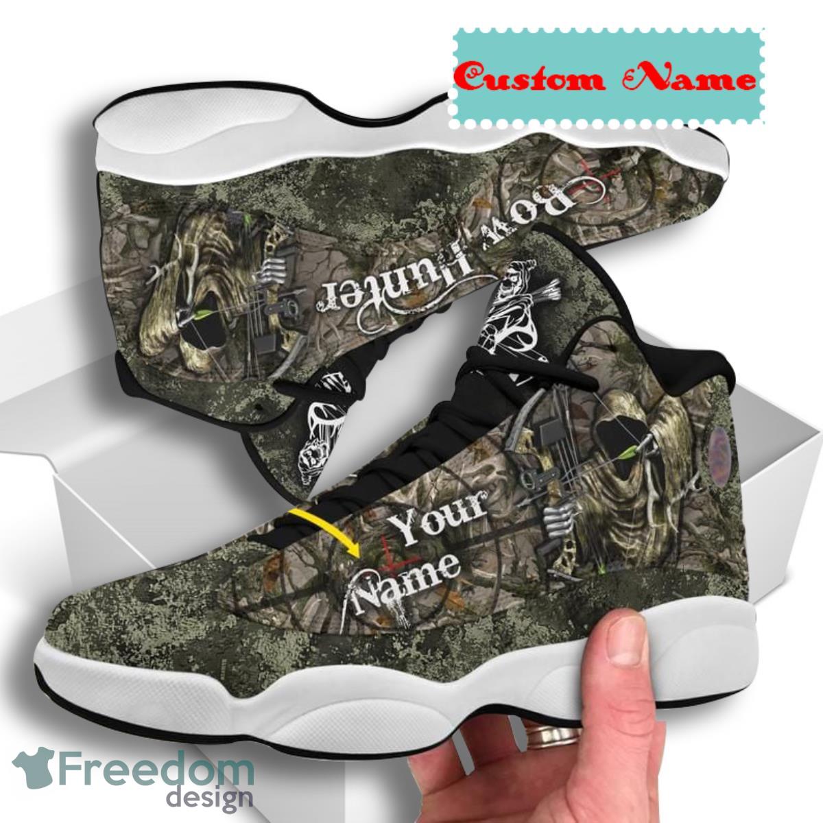 Bow Hunting Air Jordan 13 Custom Name Sneakers Best Gift For Men And Women Product Photo 1