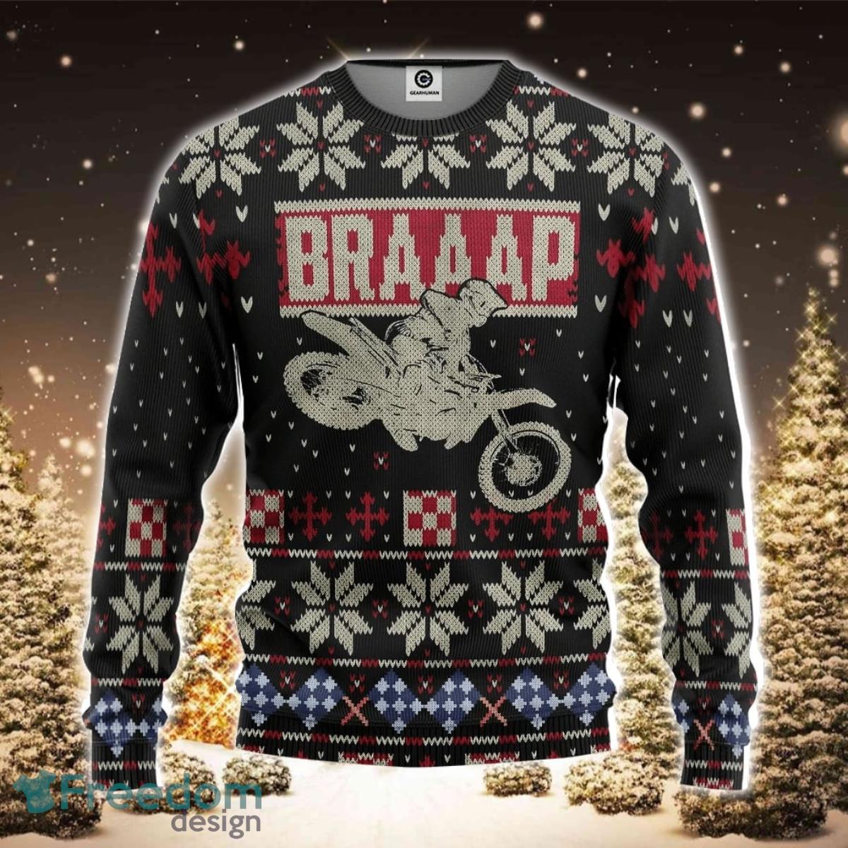 Braaap 3D Sweater Ugly Christmas Sweater For Men Women Product Photo 1