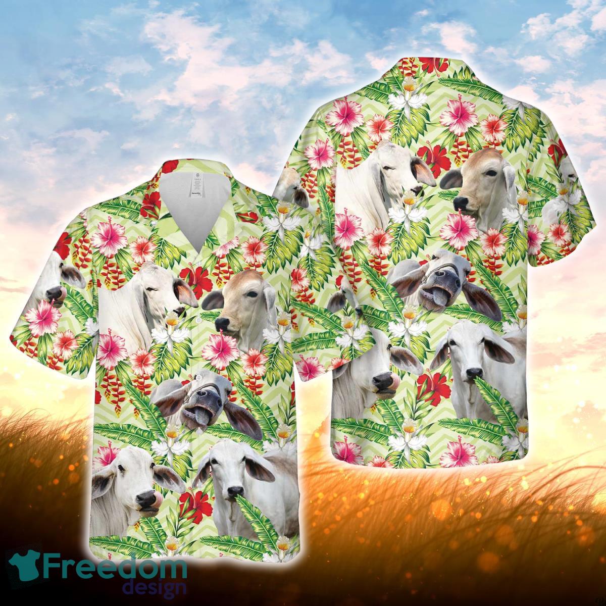 Brahman Hibicus Floral 3D Hawaiian Shirt For Men Women Product Photo 1