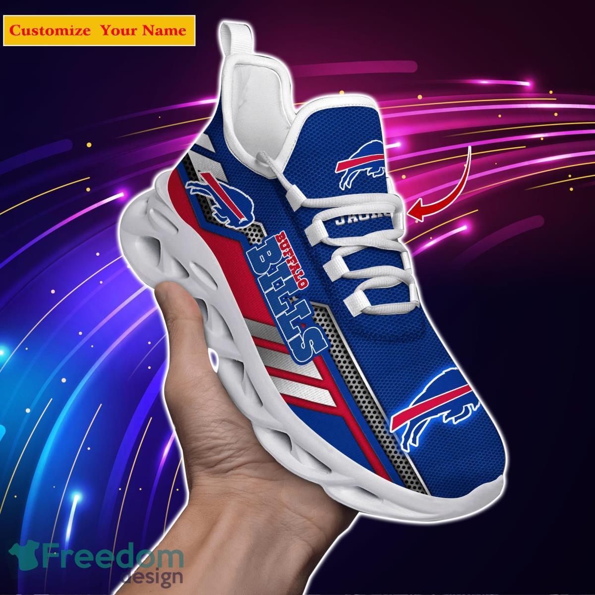 Buffalo Bills NFL Custom Name Max Soul Shoes Bet Gift For Men Women Fans Product Photo 1