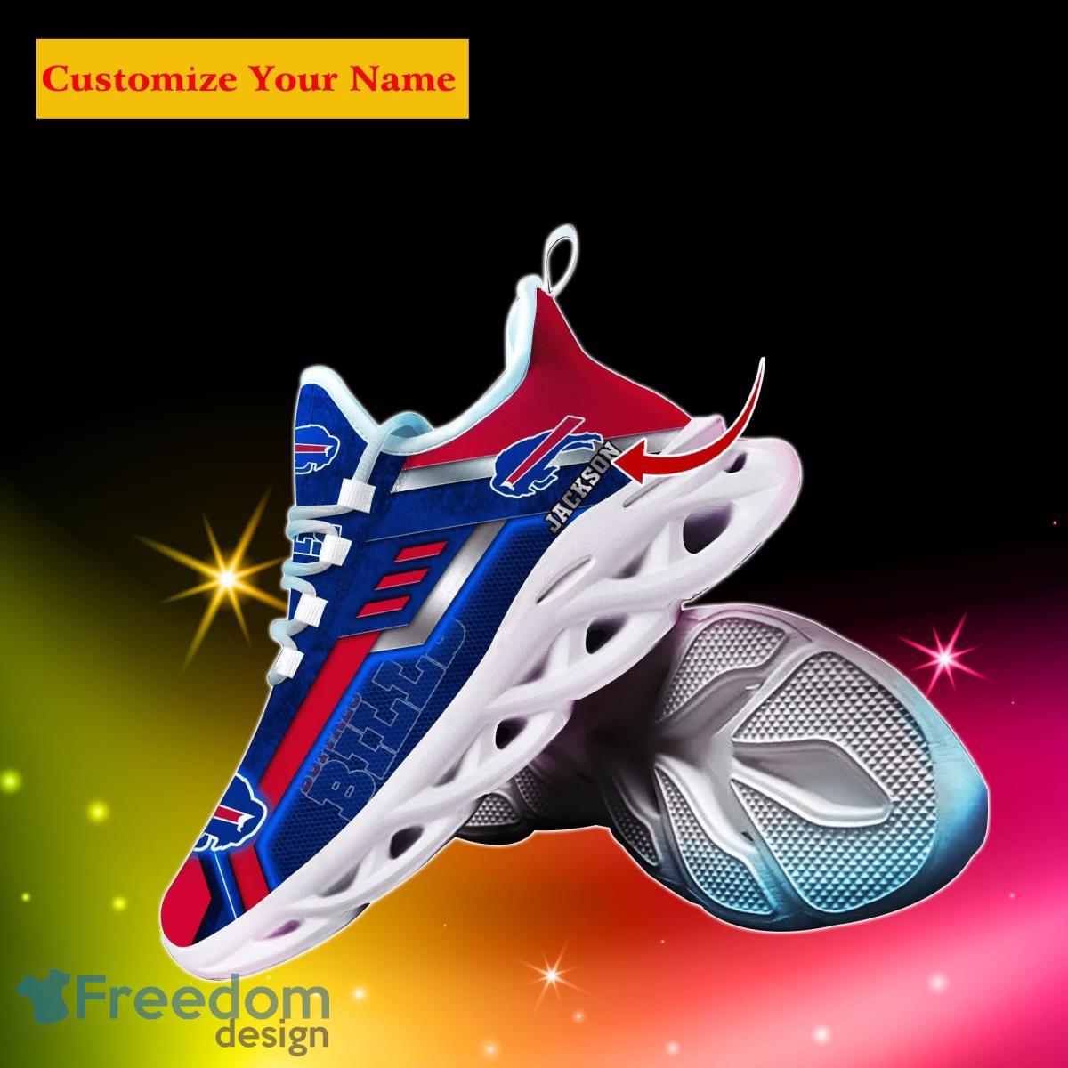 Buffalo Bills NFL Custom Name Max Soul Shoes Impressive Gift For Men Women Fans Product Photo 2