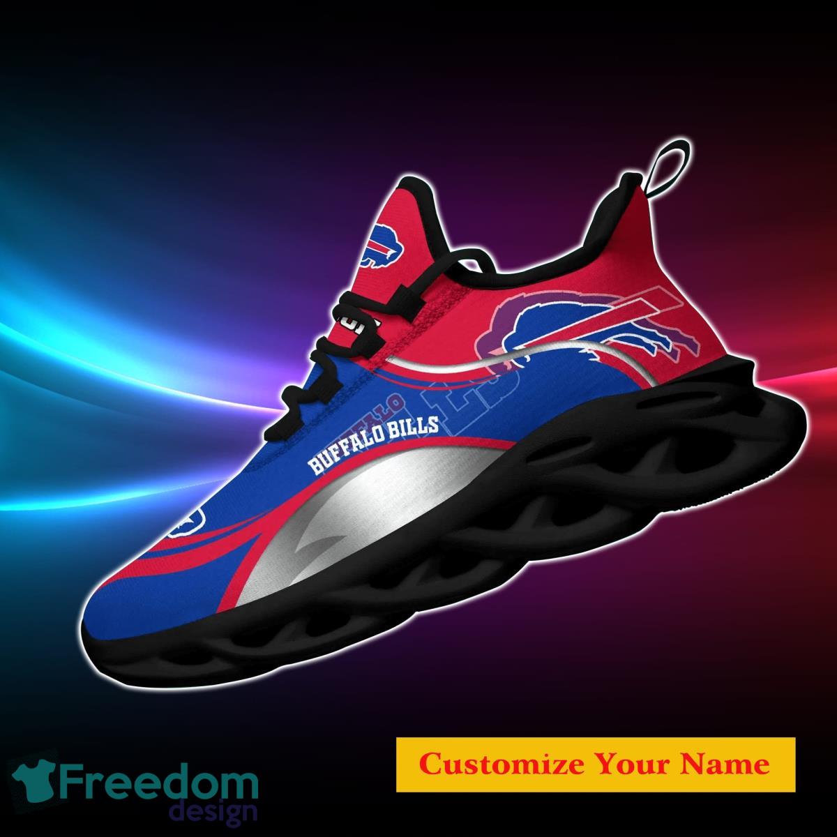 Buffalo Bills NFL Red Blue Color Max Soul Shoes