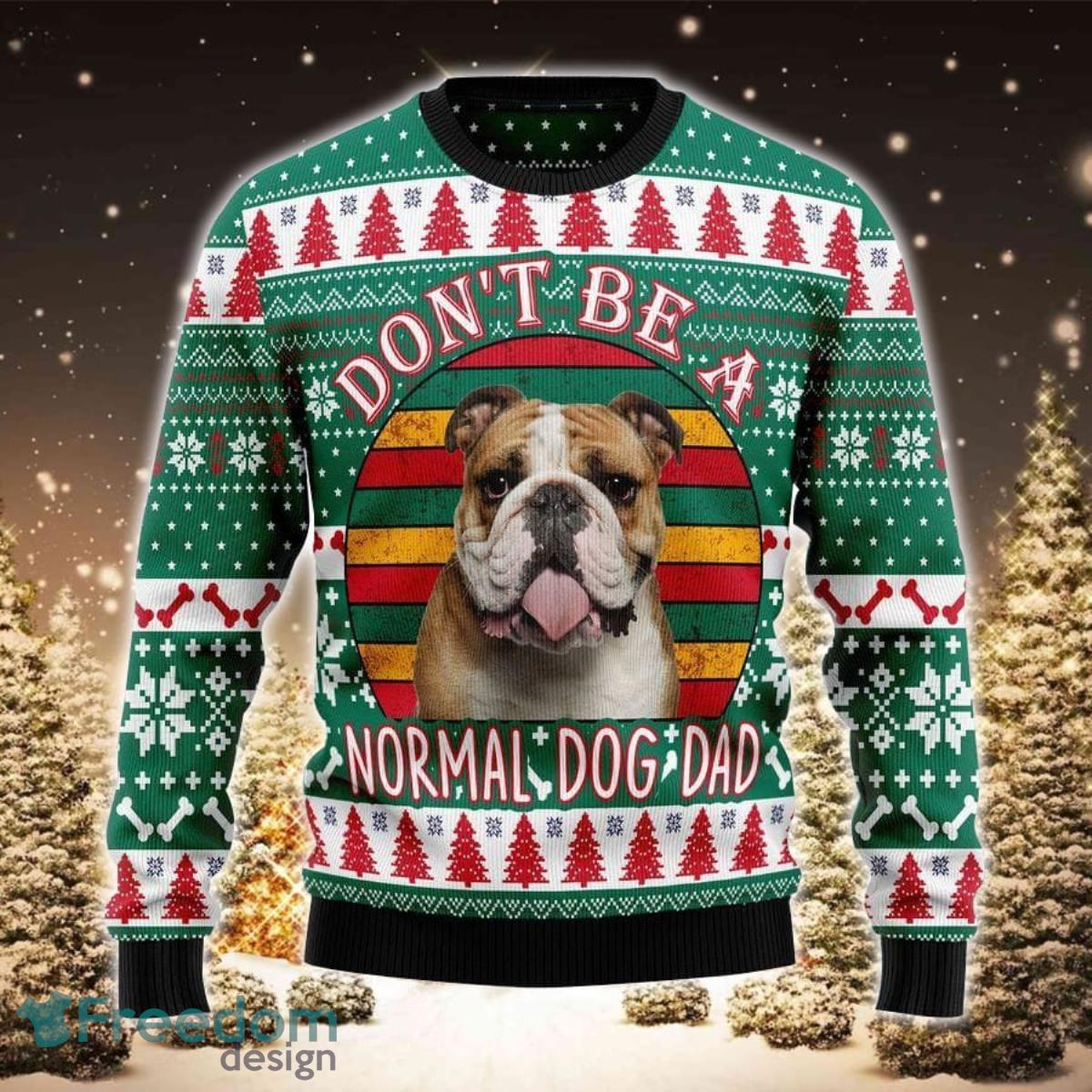 Bulldog Dad 3D Sweater Ugly Christmas Sweater For Men Women Product Photo 1