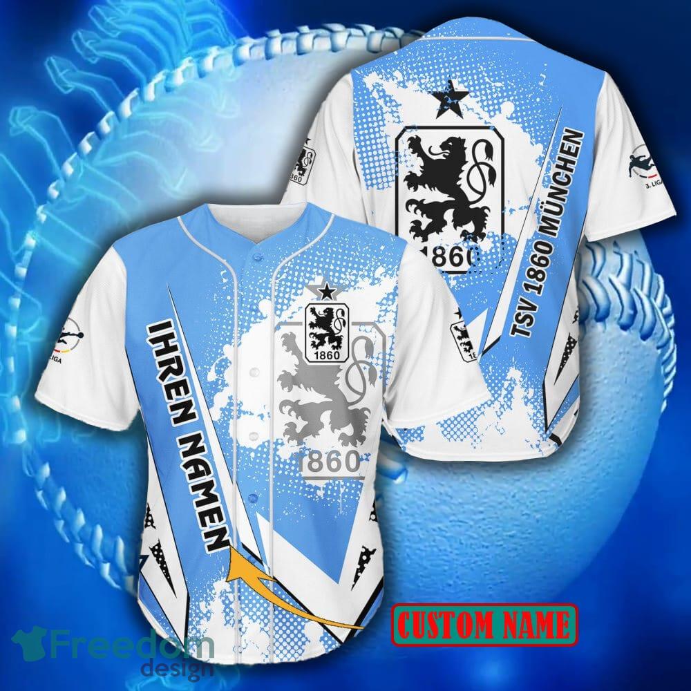 Bundesliga 3 Liga 1860 Munich Big Logo Blue Custom Name Baseball