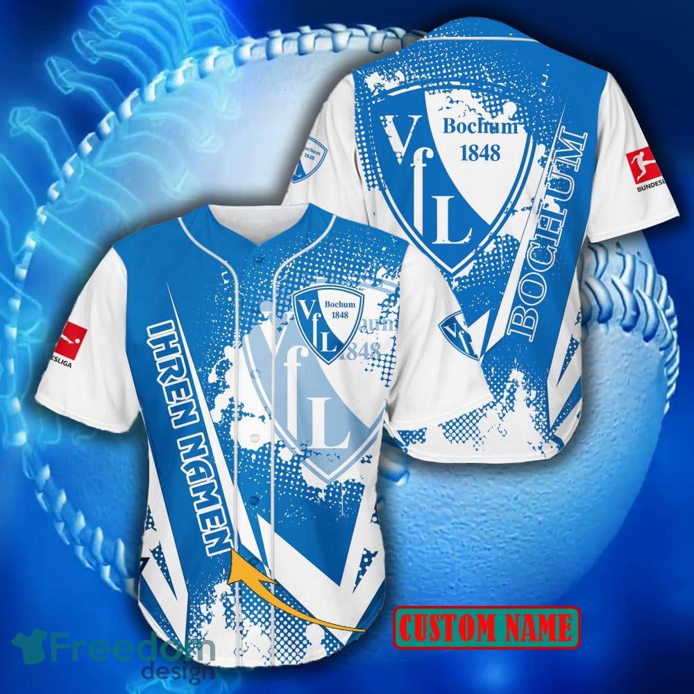 Bundesliga 3 Liga VfL Bochum Big Logo Blue Custom Name Baseball Jersey Shirt For Fans - Bundesliga 3 Liga VfL Bochum Big Logo Blue Custom Name Baseball Jersey Shirt For Fans Bundesliga 3 Liga VfL Bochum Big Logo Blue Custom Name Baseball Jersey Shirt For Fans - Bundesliga 3 Liga VfL Bochum Big Logo Blue Custom Name Baseball Jersey Shirt For Fans