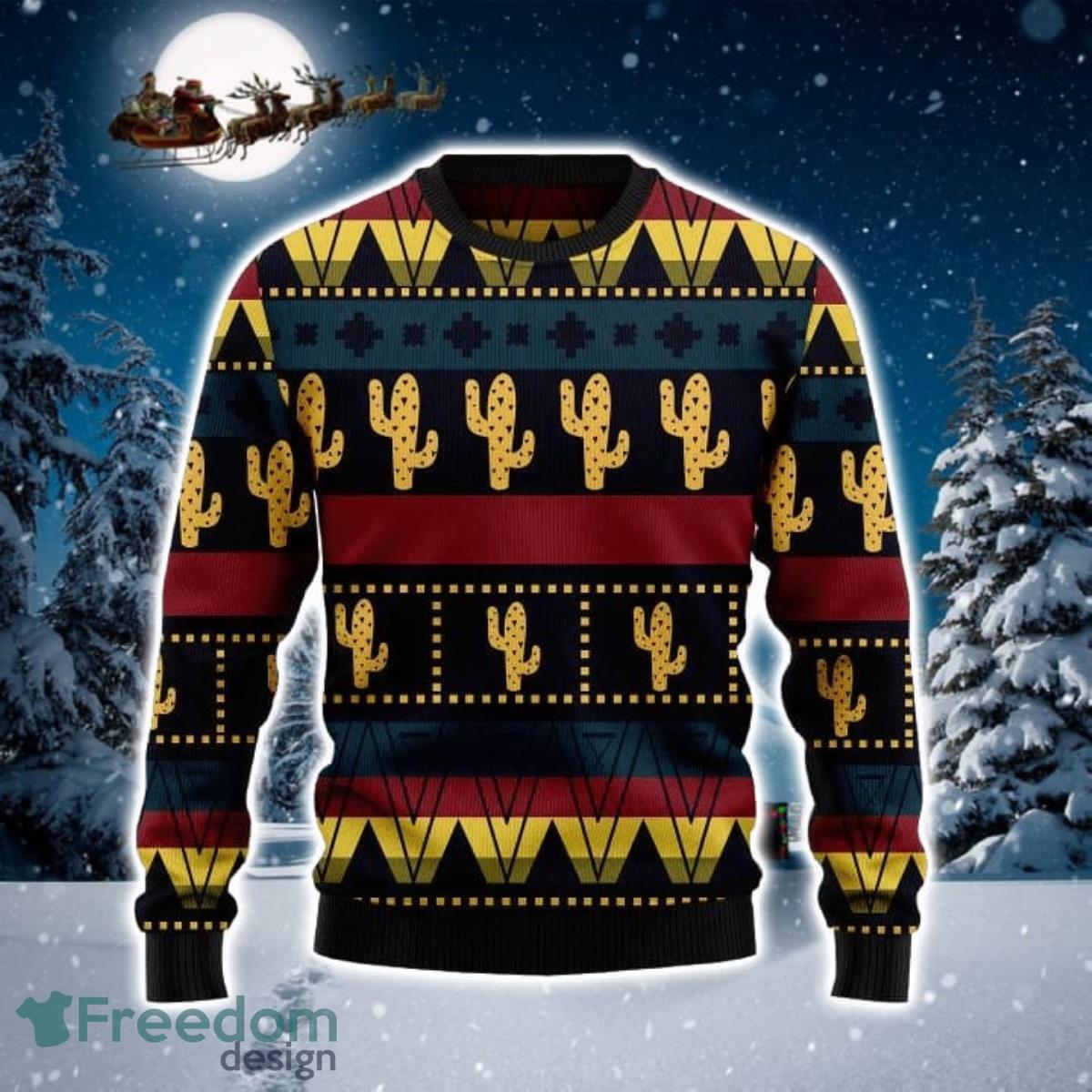 Cactus 3D Sweater Ugly Christmas Sweater For Men Women Product Photo 1