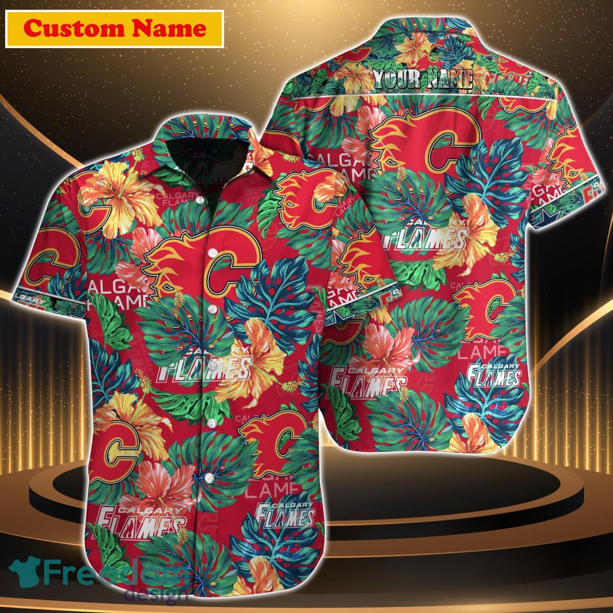 Calgary Flames NHL Custom Name Hawaiian Shirt For Men Women Gift For Fan Product Photo 1