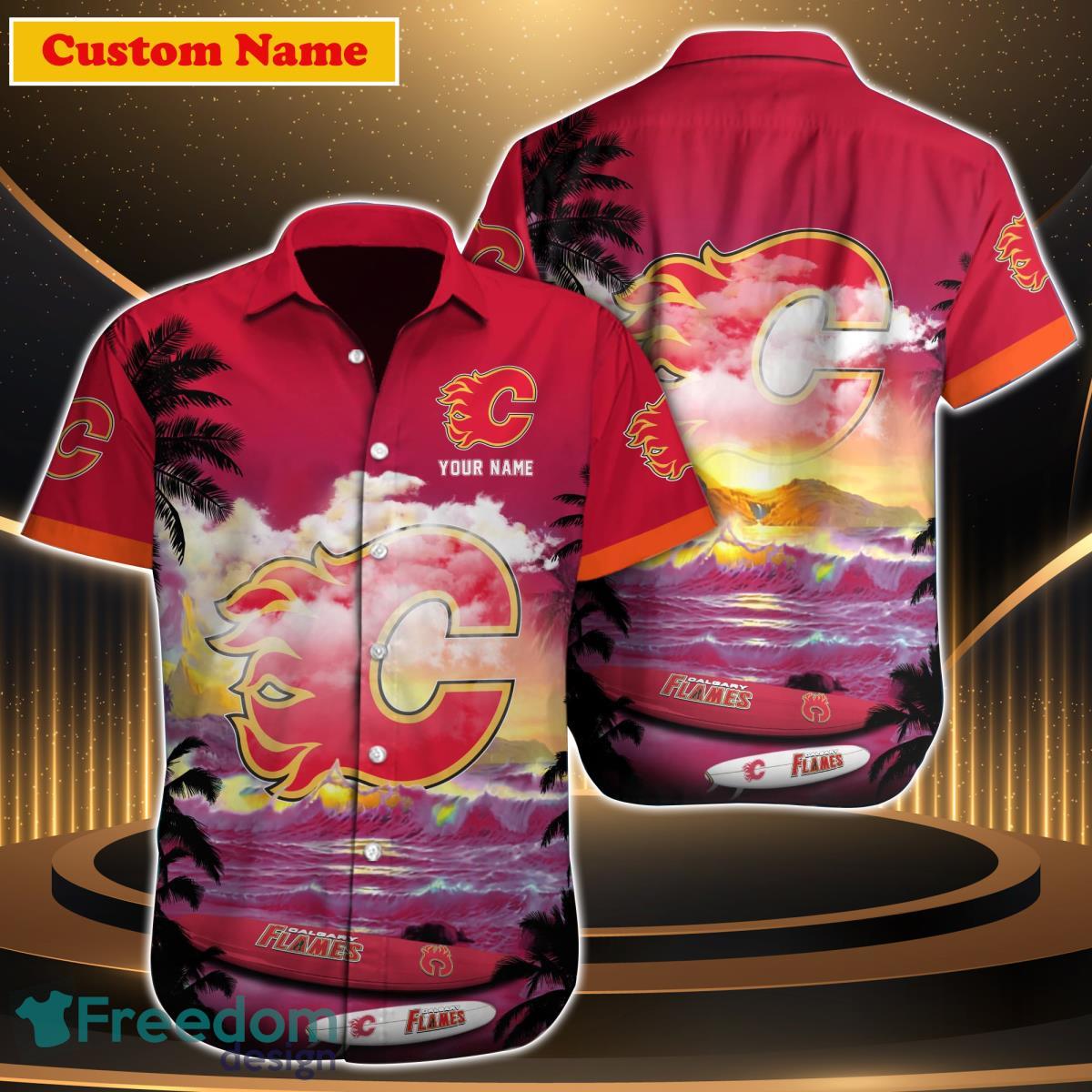 Calgary Flames Personalized Name 3D T-Shirt - T-shirts Low Price